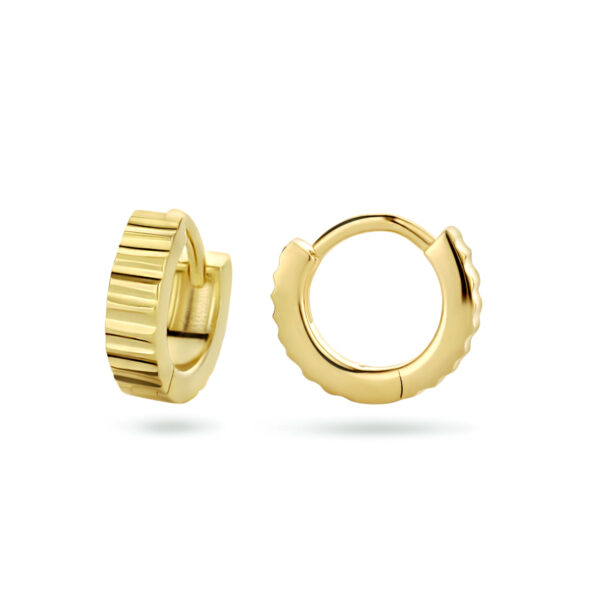 klapoorringen 1 micron zilver verguld (geel) - Afbeelding 3