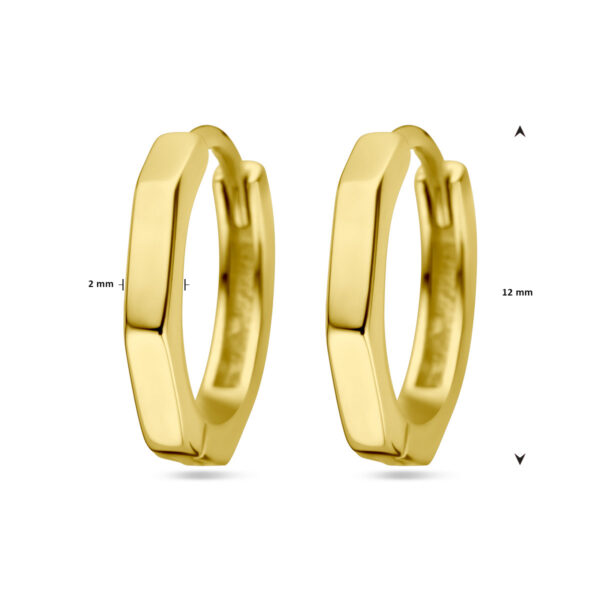 klapoorringen 1 micron zilver verguld (geel) - Afbeelding 4