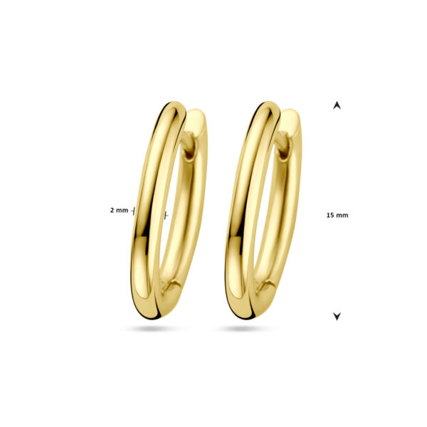klapoorringen 1 micron zilver verguld (geel) - Afbeelding 4