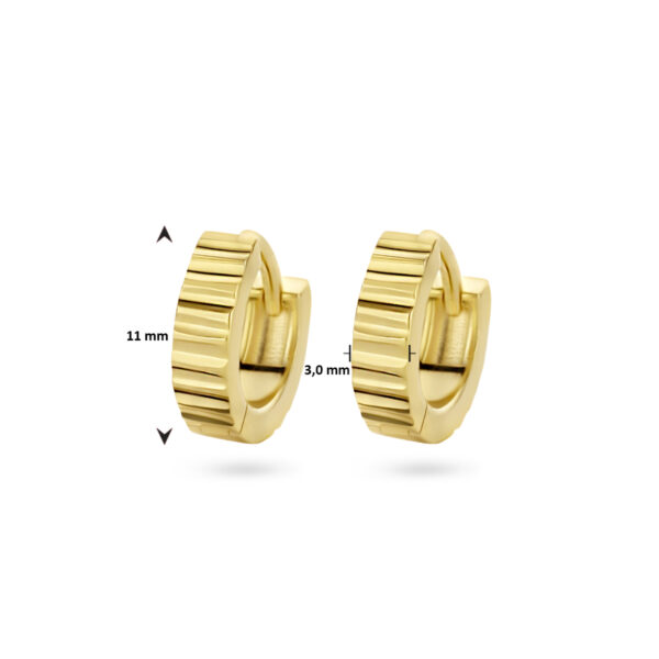 klapoorringen 1 micron zilver verguld (geel) - Afbeelding 4