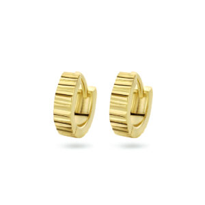 klapoorringen 1 micron zilver verguld (geel)