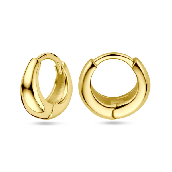 klapoorringen 11.5 mm 1 micron zilver verguld (geel) - Afbeelding 3