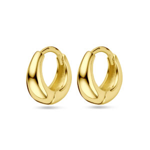 klapoorringen 11.5 mm 1 micron zilver verguld (geel)