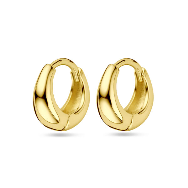 klapoorringen 11.5 mm 1 micron zilver verguld (geel)