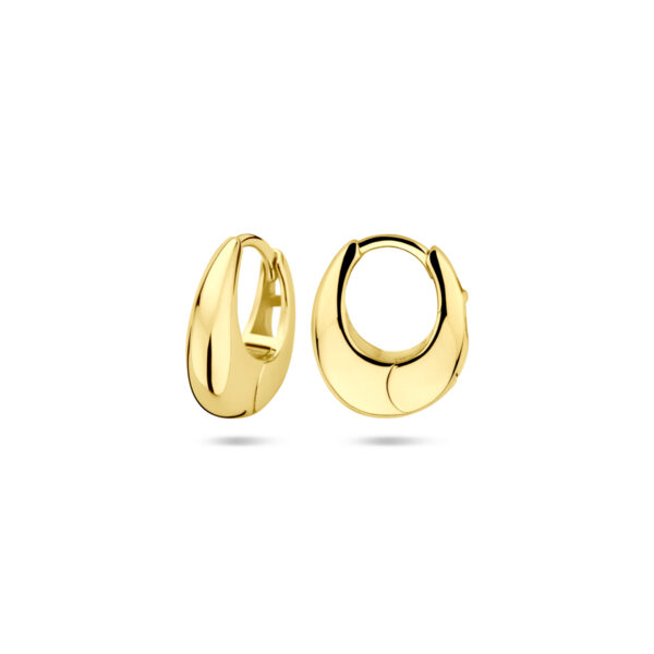 klapoorringen 13,5 mm  1 micron zilver verguld (geel) - Afbeelding 3