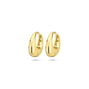 klapoorringen 13,5 mm  1 micron zilver verguld (geel)