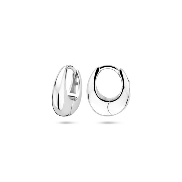 klapoorringen 13,5 mm zilver gerhodineerd - Afbeelding 3