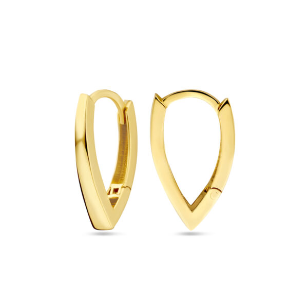 klapoorringen 16,5 mm 14K geelgoud - Afbeelding 3