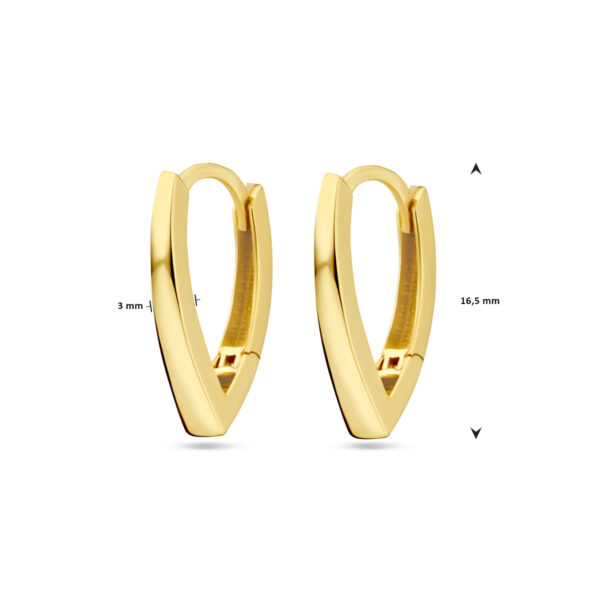 klapoorringen 16,5 mm 14K geelgoud - Afbeelding 4