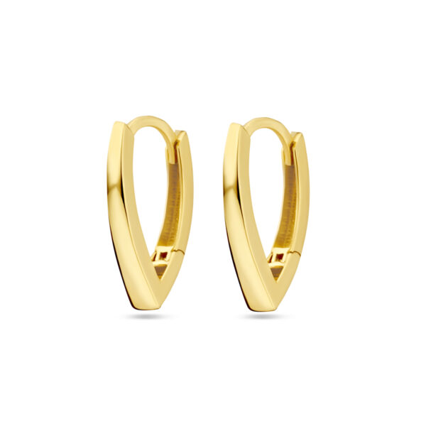 klapoorringen 16,5 mm 14K geelgoud