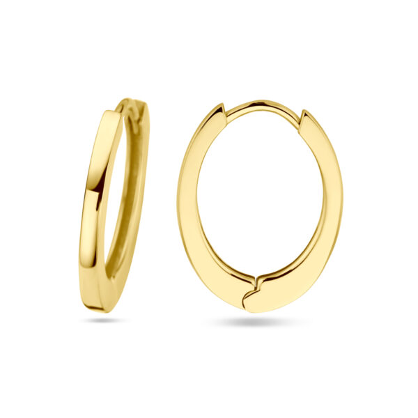 klapoorringen 17 mm 14K geelgoud - Afbeelding 3