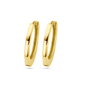klapoorringen 17 mm 14K geelgoud