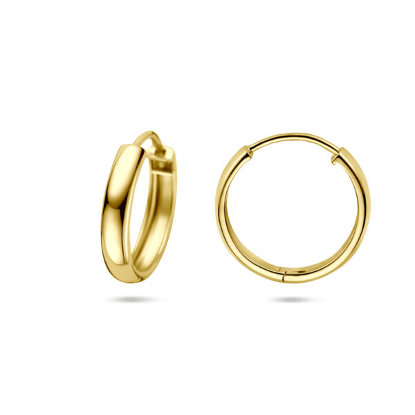 klapoorringen 18 mm 14K geelgoud - Afbeelding 3