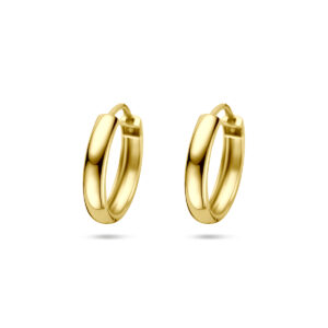 klapoorringen 18 mm 14K geelgoud