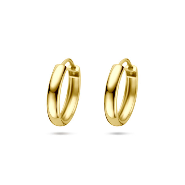 klapoorringen 18 mm 14K geelgoud
