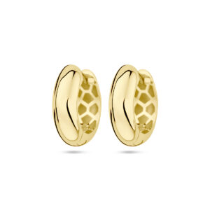 klapoorringen 5,0 mm halronde buis 14K geelgoud