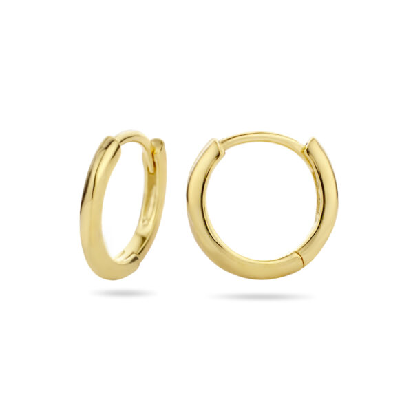 klapoorringen half rond 1 micron zilver verguld (geel) - Afbeelding 3