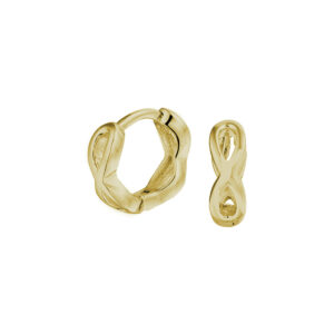 klapoorringen infinity 1 micron zilver verguld (geel)