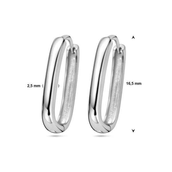 klapoorringen paperclip 16,5 mm zilver gerhodineerd - Afbeelding 5