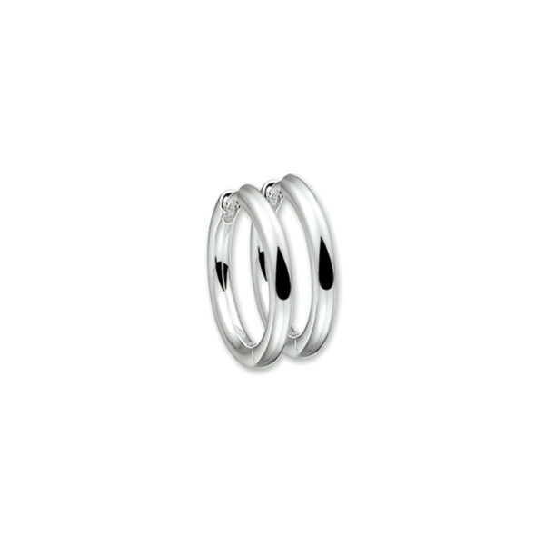 klapoorringen rond 20 mm zilver gerhodineerd