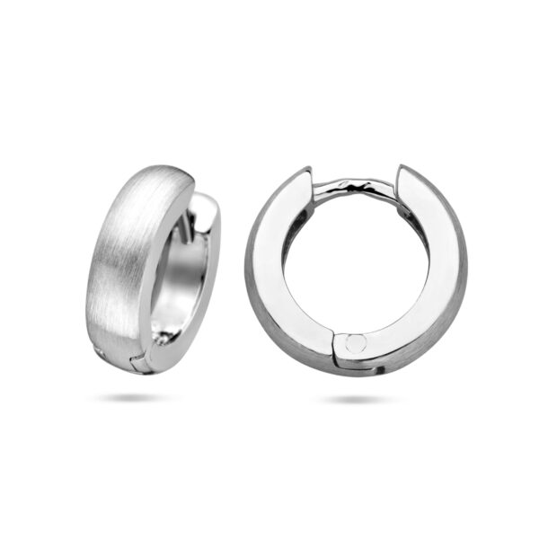 klapoorringen vlak 4,0 mm poli/mat zilver gerhodineerd - Afbeelding 3