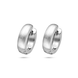 klapoorringen vlak 4,0 mm poli/mat zilver gerhodineerd
