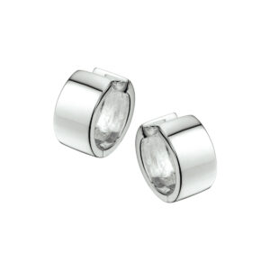 klapoorringen vlak zilver wit