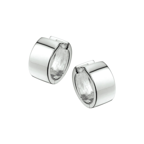 klapoorringen vlak zilver wit