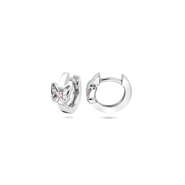 klapoorringen vlinder 10,5 mm zilver gerhodineerd - Afbeelding 3