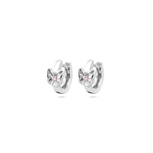 klapoorringen vlinder 10,5 mm zilver gerhodineerd
