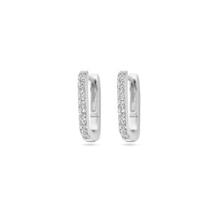 klapoorringen zirkonia zilver gerhodineerd