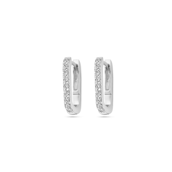 klapoorringen zirkonia zilver gerhodineerd