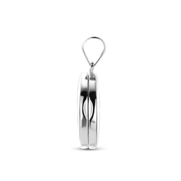 medaillon 16 mm zilver gerhodineerd - Afbeelding 3