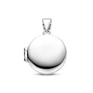 medaillon 16 mm zilver gerhodineerd