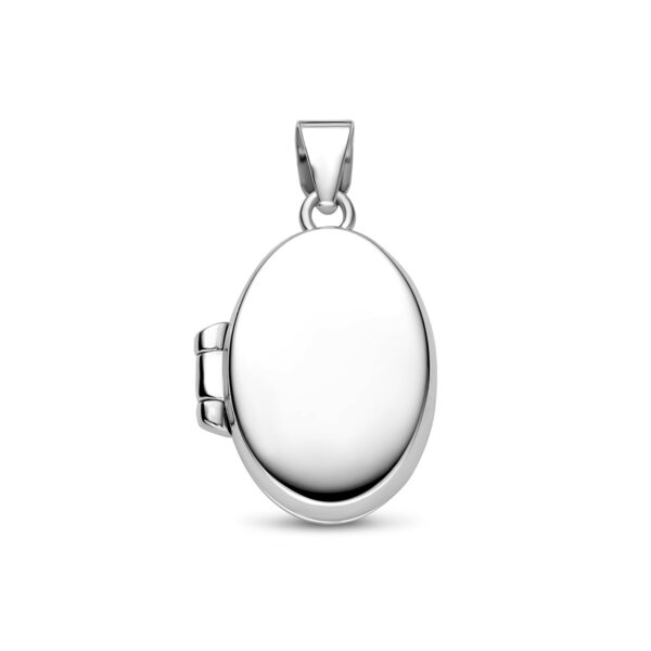 medaillon 23 mm zilver gerhodineerd