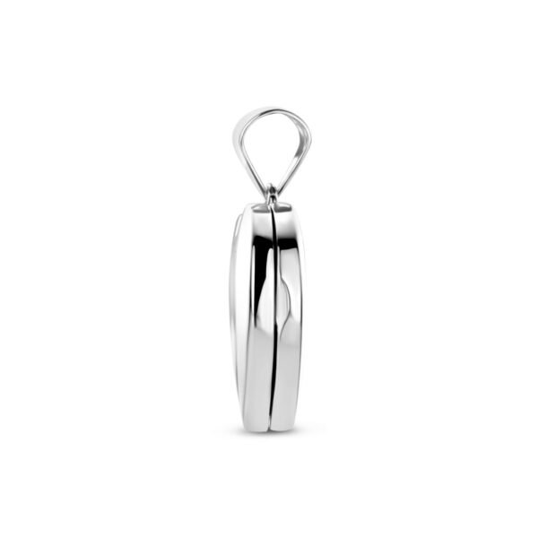 medaillon hart 15,5 mm zilver gerhodineerd - Afbeelding 3