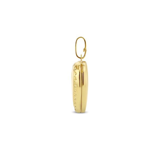 medaillon hart bolletjes 14K geelgoud - Afbeelding 3