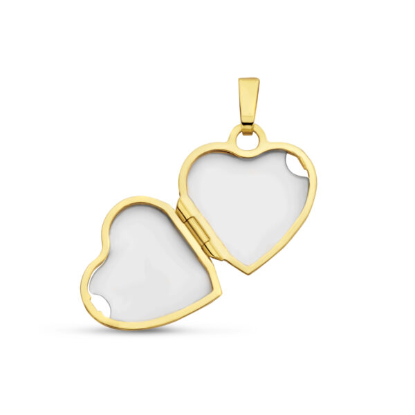 medaillon hart bolletjes 14K geelgoud - Afbeelding 4