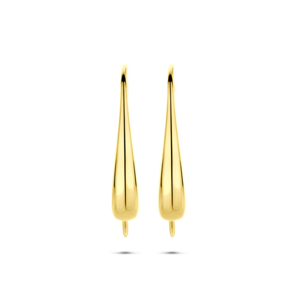 oorbellen franse haak 21 mm 14K geelgoud - Afbeelding 3
