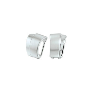 oorclips poli/mat zilver wit