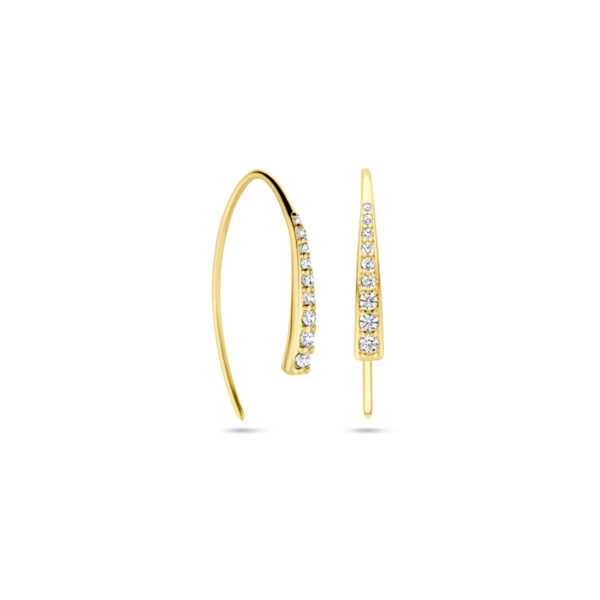 oorhaak 21 mm 14K geelgoud - Afbeelding 3