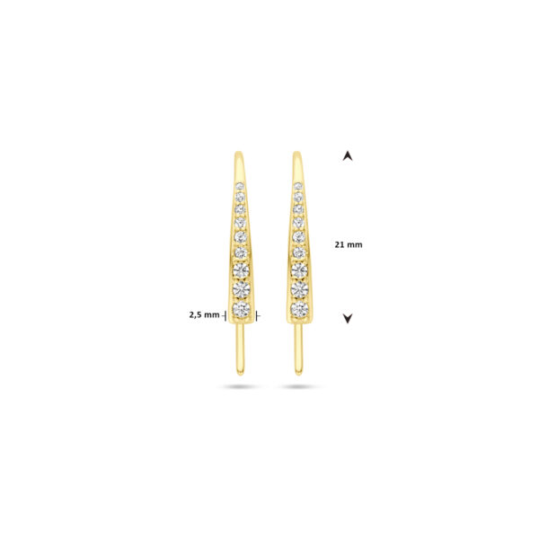 oorhaak 21 mm 14K geelgoud - Afbeelding 4