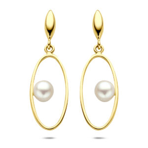 oorhanger parel 32 mm 14K geelgoud