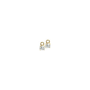 oorhanger zirkonia 14K geelgoud