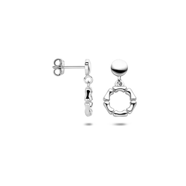 oorhangers 18 mm zilver gerhodineerd - Afbeelding 3
