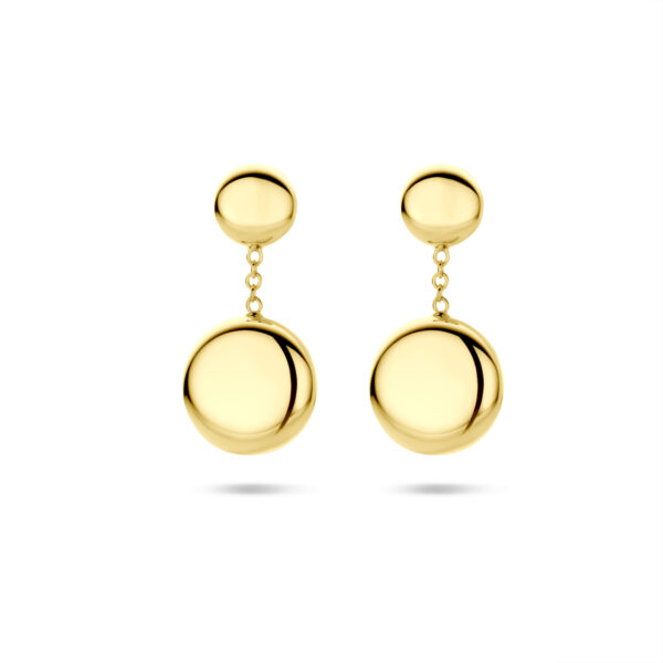 oorhangers 21 mm 14K geelgoud