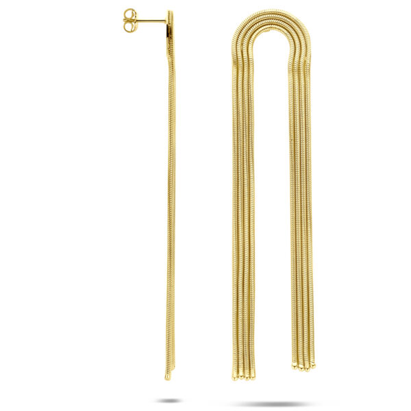 oorhangers 91 mm 1 micron zilver verguld (geel) - Afbeelding 3