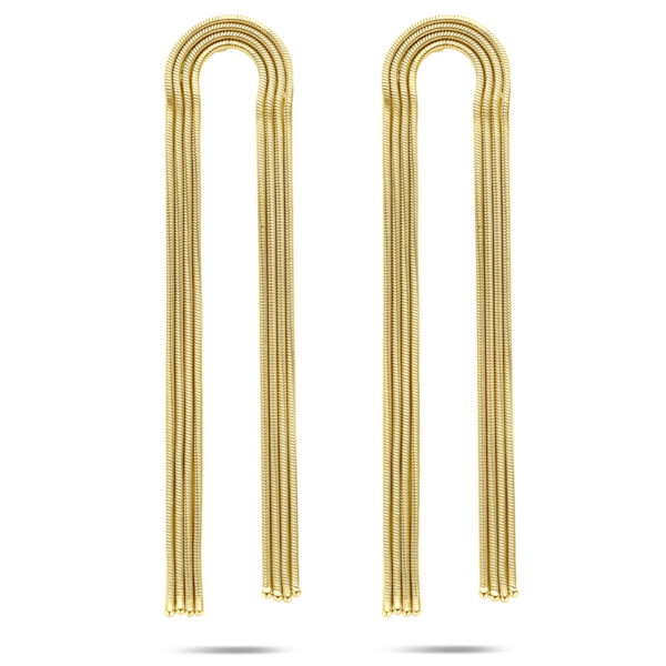 oorhangers 91 mm 1 micron zilver verguld (geel)