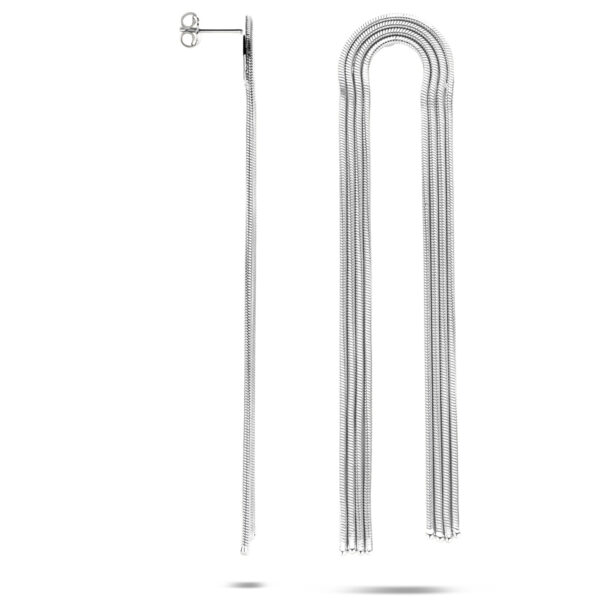 oorhangers 91 mm zilver gerhodineerd - Afbeelding 3