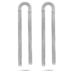 oorhangers 91 mm zilver gerhodineerd